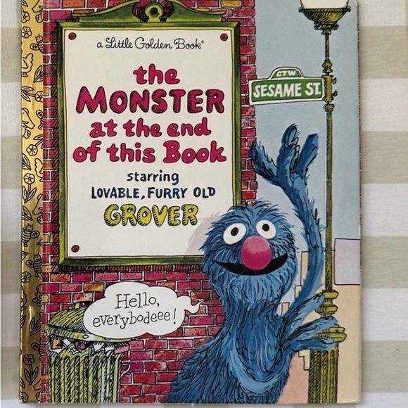 Little Golden Books Other - Vintage The Monster at the End of This Book Little Golden Book Sesame Street